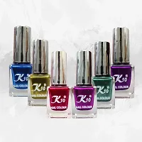 High shine Nail Polish Nail Metallic Finish Multi color Combo set Red-Green-Darkpink-Lemon-Purple-Blue-thumb4