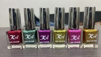 High shine Nail Polish Nail Metallic Finish Multi color Combo set Red-Green-Darkpink-Lemon-Pink-Golden-thumb3