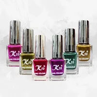 High shine Nail Polish Nail Metallic Finish Multi color Combo set Red-Green-Darkpink-Lemon-Pink-Golden-thumb1