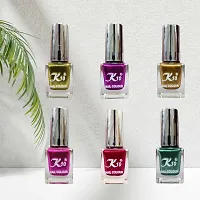 High shine Nail Polish Nail Metallic Finish Multi color Combo set Red-Green-Darkpink-Lemon-Pink-Golden-thumb2