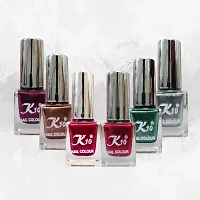 High shine Nail Polish Nail Metallic Finish Multi color Combo set Red-Green-Coffee-Darkred-Silver-Maroon-thumb3