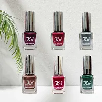 High shine Nail Polish Nail Metallic Finish Multi color Combo set Red-Green-Coffee-Darkred-Silver-Maroon-thumb4