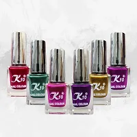 High shine Nail Polish Nail Metallic Finish Multi color Combo set Pink-Golden-Purple-Red-Green-Darkpink-thumb4