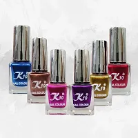 High shine Nail Polish Nail Metallic Finish Multi color Combo set Pink-Golden-Purple-Blue-Coffee-Darkred-thumb3