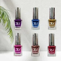 High shine Nail Polish Nail Metallic Finish Multi color Combo set Pink-Golden-Purple-Blue-Coffee-Darkred-thumb4