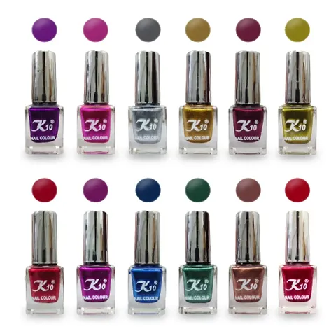 HD Colors High-Shine Long Lasting Nail polish 12 ml (Pack of 12)