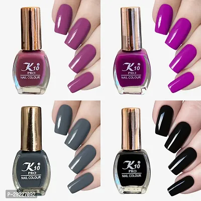 K10 Pro Quick Dry Long Lasting Nail Paint Pack of 4