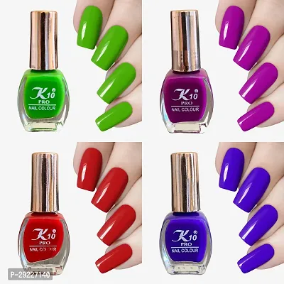 K10 Pro Quick Dry Long Lasting Nail Paint Pack of 4