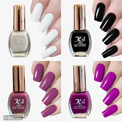 K10 Pro Quick Dry Long Lasting Nail Paint Pack of 4