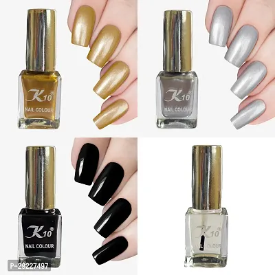 Mettalic nail polish combo pack of 4(12ml Each)-thumb0