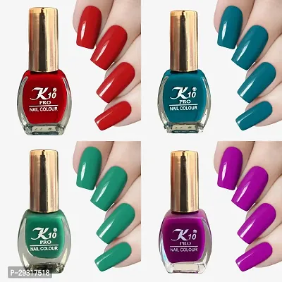 Quick dry Long Lasting nail paint combo -Matte-Red-Teal-Green-Purple-Nail-Polish