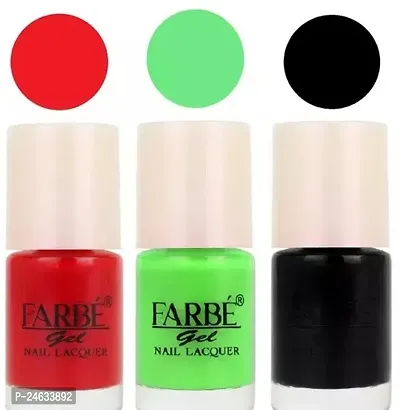 Long Lasting Multicolor Nail Paint Pack Of 3