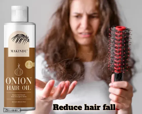 MAKINDU COSMETICS Onion Hair Oil For Hair Growth With Onion For Hair Fall Control - 200Ml-thumb0