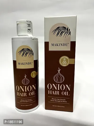 MAKINDU COSMETICS Onion Hair Oil For Hair Growth With Onion For Hair Fall Control - 200Ml-thumb3