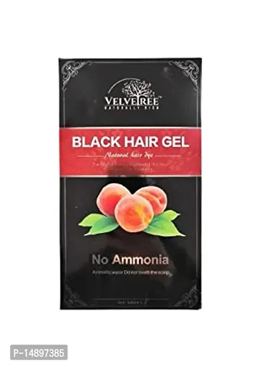 Velvetree Fruit Vinegar Natural Black Hair Color Dye Gel 500 ml x 2/ Beauty Black Fruit Vinegar Gel Hair Color, 500 ML x 2 - Black