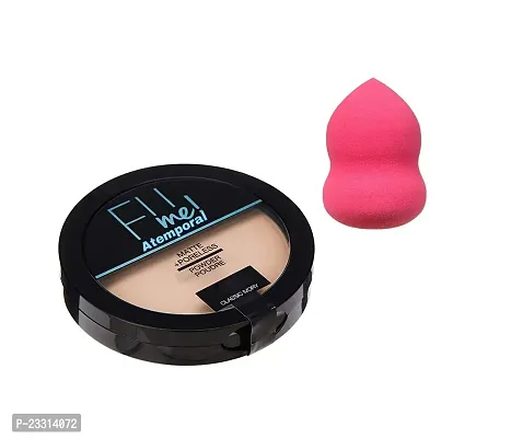 Fit Me Compact Powder, With SPF to Protect Skin from Sun, Absorbs Oil, Sweat and Helps You To Stay Fresh For Upto 12Hrs.  Make up Sponge Beauty Blender Puff