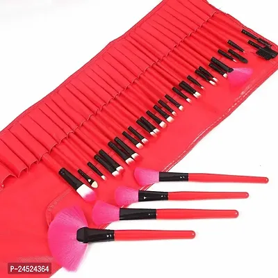 (Pack of 32) URBANMAC Make Up Brushes, Red Makeup Brushes Set 32 Piece Premium Brush-thumb0