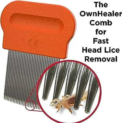 Frackson Terminator Lice Comb No Nit Hair Rid Headlice Superdensity Stainless Steel Metal Teeth Remove Nits Brush Comb (Model 1)