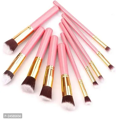 Makeup Brushes -Set of 10 Pieces (Pink)-thumb0