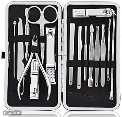 Manicure Pedicure Set Nail Clippers Kit of 16Pcs, Stainless Steel-thumb0