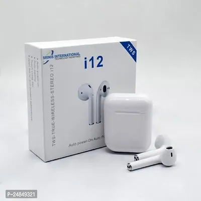 I12 TWS Bluetooth Earphones Touch Sensor With In Built Mic And Supporting All Smart Phone-thumb0