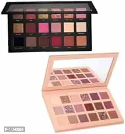 Nude and Rose Gold Eyeshadow Palette Combo, Shimmery Finish-thumb0