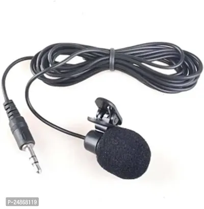 Collar Microphone With Clip for Chatting, Voice  Video Call Voice Recording Microphone COLAR MICROPHONE (Black)-thumb0