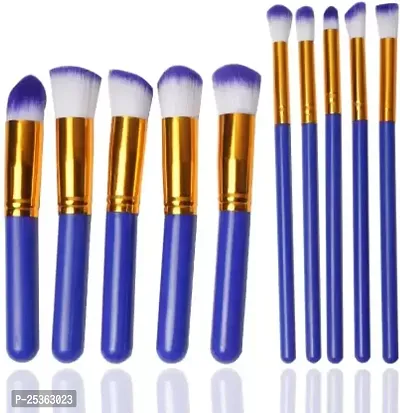 10pcs Makeup Brush Set (Blue)-thumb0