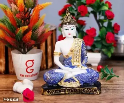 Beautiful Lord Gautam Buddha in Meditating Position Statue for Home Decor-thumb0