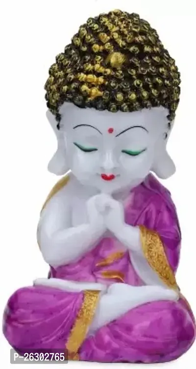 Beautiful Lord Meditating Position Monk Statue For Good Luck Decorative Showpiece-thumb0