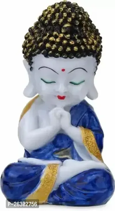 Beautiful Lord Meditating Position Monk Statue For Good Luck Decorative Showpiece