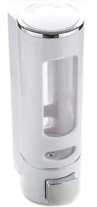 Redcroc Soap Dispenser for Bathroom Wall Mounted Plastic ABS 400 ML- (Royal White Pack of 2)-thumb2