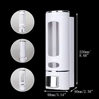 LOGGER Multi Purpose Chrome Plated ABS Plastic Soap/Sanitizer/Conditioner/Lotion Gel Dispenser for Bathroom Kitchen (WHI-thumb3