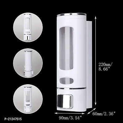 LOGGER Multi Purpose Chrome Plated ABS Plastic Soap/Sanitizer/Conditioner/Lotion Gel Dispenser for Bathroom Kitchen (WHI-thumb4