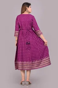 Trendy Rayon Slub Printed Anarkali Kurta-thumb2