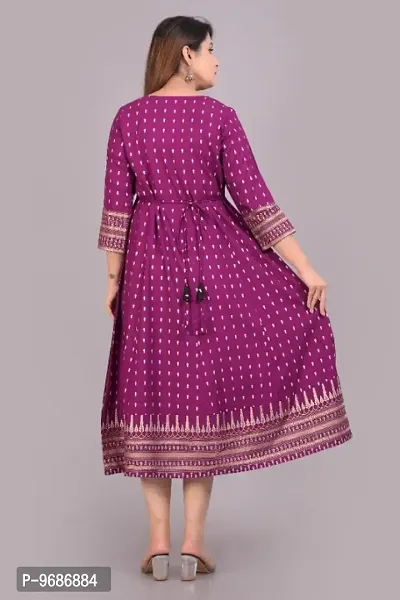 Trendy Rayon Slub Printed Anarkali Kurta-thumb3