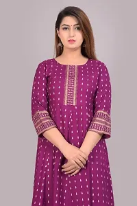 Trendy Rayon Slub Printed Anarkali Kurta-thumb3