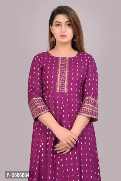 Trendy Rayon Slub Printed Anarkali Kurta-thumb4