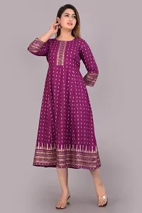 Trendy Rayon Slub Printed Anarkali Kurta-thumb4