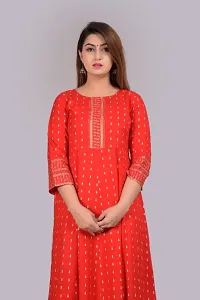 Trendy Rayon Slub Printed Anarkali Kurta-thumb3