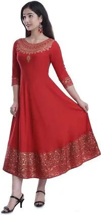 Smien Women Rajwada Print Anarkali Kurta-thumb4