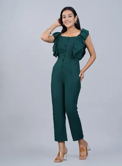 Women Solid Jumpsuits With Inside Pocket