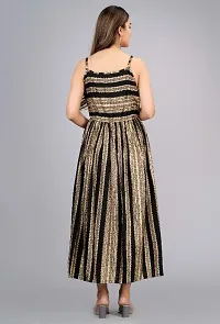 Beautiful Rayon Slub Gold Print Sleeveless Kurta-thumb3