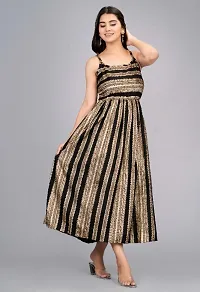 Beautiful Rayon Slub Gold Print Sleeveless Kurta-thumb4