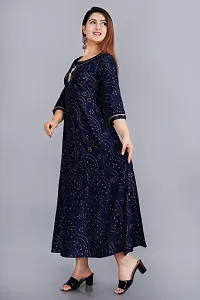 Smien Women 1101 Bhandaj buta Anarkali Kurta_blue-thumb1