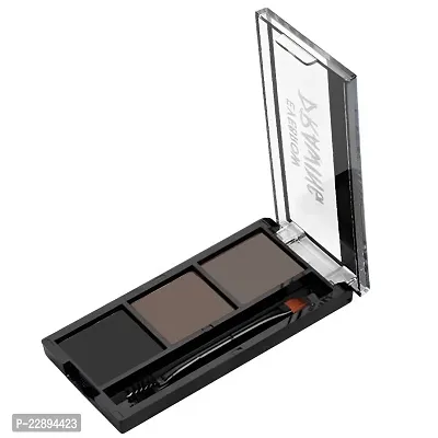 Eyebrow Drawing Palette 3 Shades Eyebrow Palette | Waterproof Eyebrow Filler with Brush, Ultimate Eyebrow Drawing Kit with Dual Side Brush, (Dark Grey, Cloudy Grey, Ironside Grey)