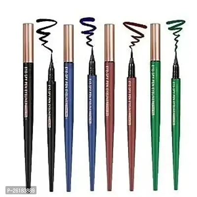 Long Lasting Matte Waterproof Liner with Fine Tip for Precision - Smudge Proof Eye Makeup for 14 hrs Set Of 4