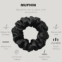 Scrunchies Hair Ties for Women Big Silk Satin Scrunchie - Pack of 5-thumb2