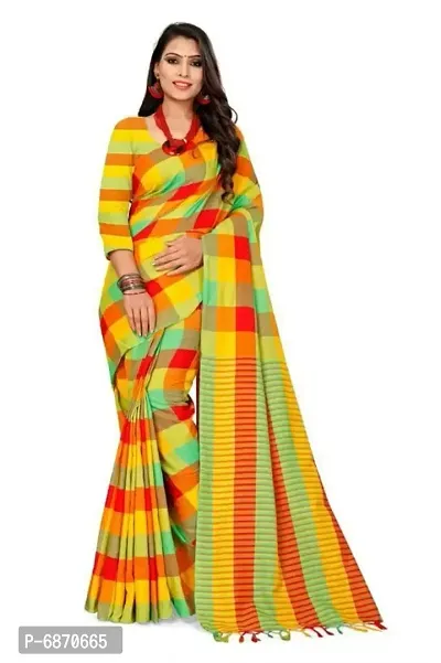 Stunning Handloom Linen Saree With Blouse Piece For Women