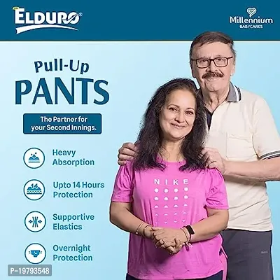 ELDURO Premium Unisex Adult Pant Diapers, Large 101-139 cm (40''-55''), 20 Count, Wetness Indicator, Leakproof, 14 hrs Overnight Protection, With Aloe Vera, Pack of 2-thumb2